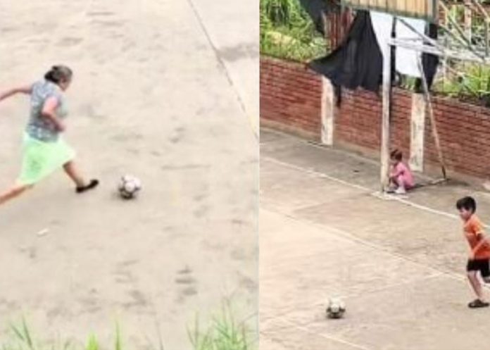 Foto: Abuelita juega con su nieto /cortesía