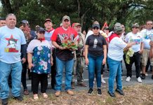 Foto: Conmemoración a 37 Años de heroísmo del BLI Miguel Ángel Ortez, en El Coral/Cortesía