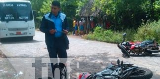 Foto: Impacto entre dos motociclistas deja a uno sin vida y al otro grave en Chinandega/TN8