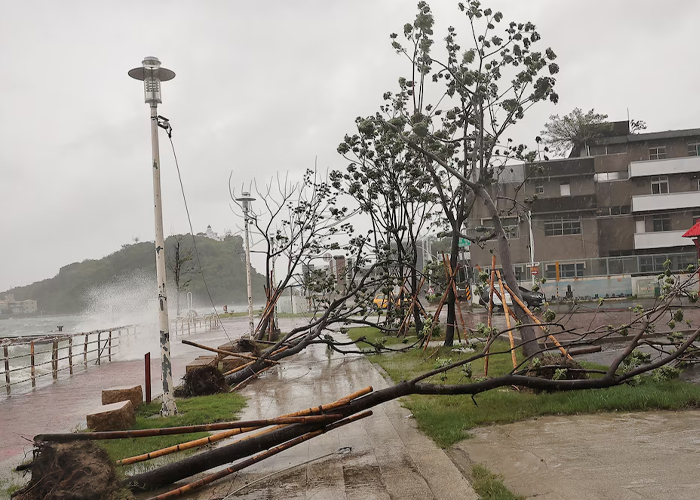 Foto: Tifón Krathon impacta en Taiwán /cortesía 