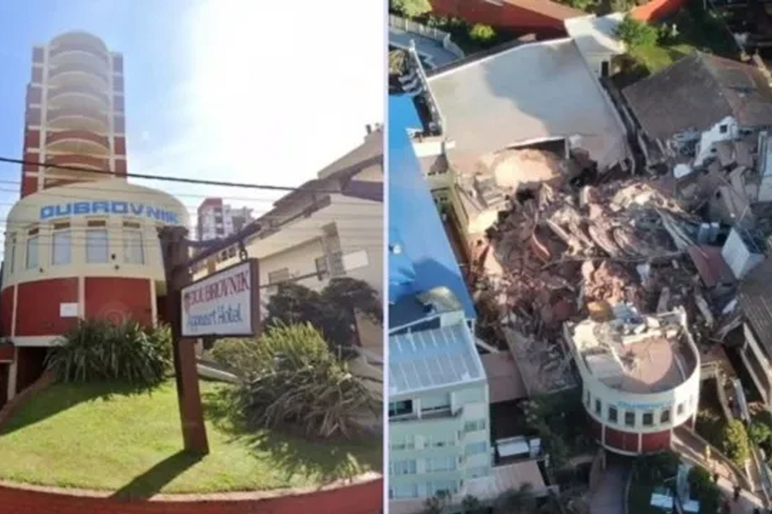 Se desploma hotel Dubrovnik de 10 pisos en Argentina