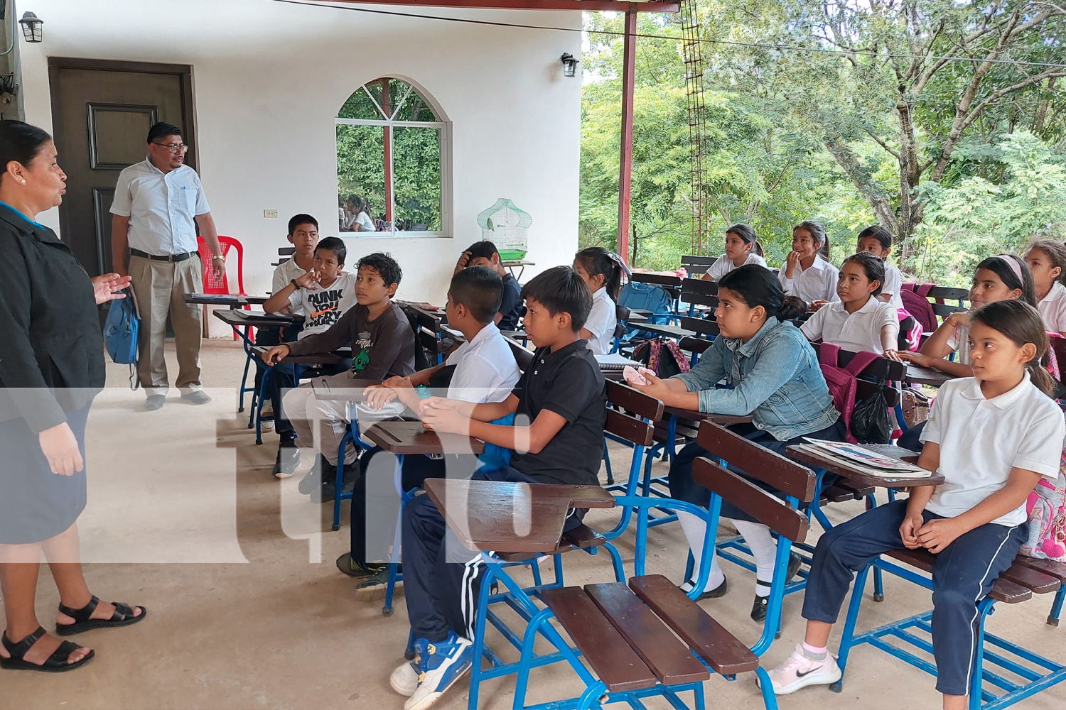 Foto: Avanza a paso firme la remodelación de un centro educativo en Somoto /TN8