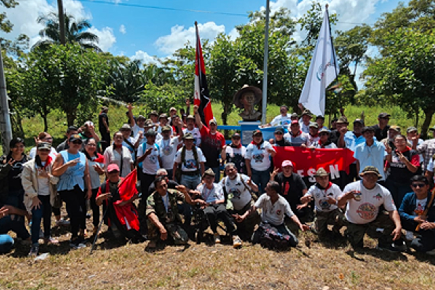 Foto: Conmemoración a 37 Años de heroísmo del BLI Miguel Ángel Ortez, en El Coral/Cortesía