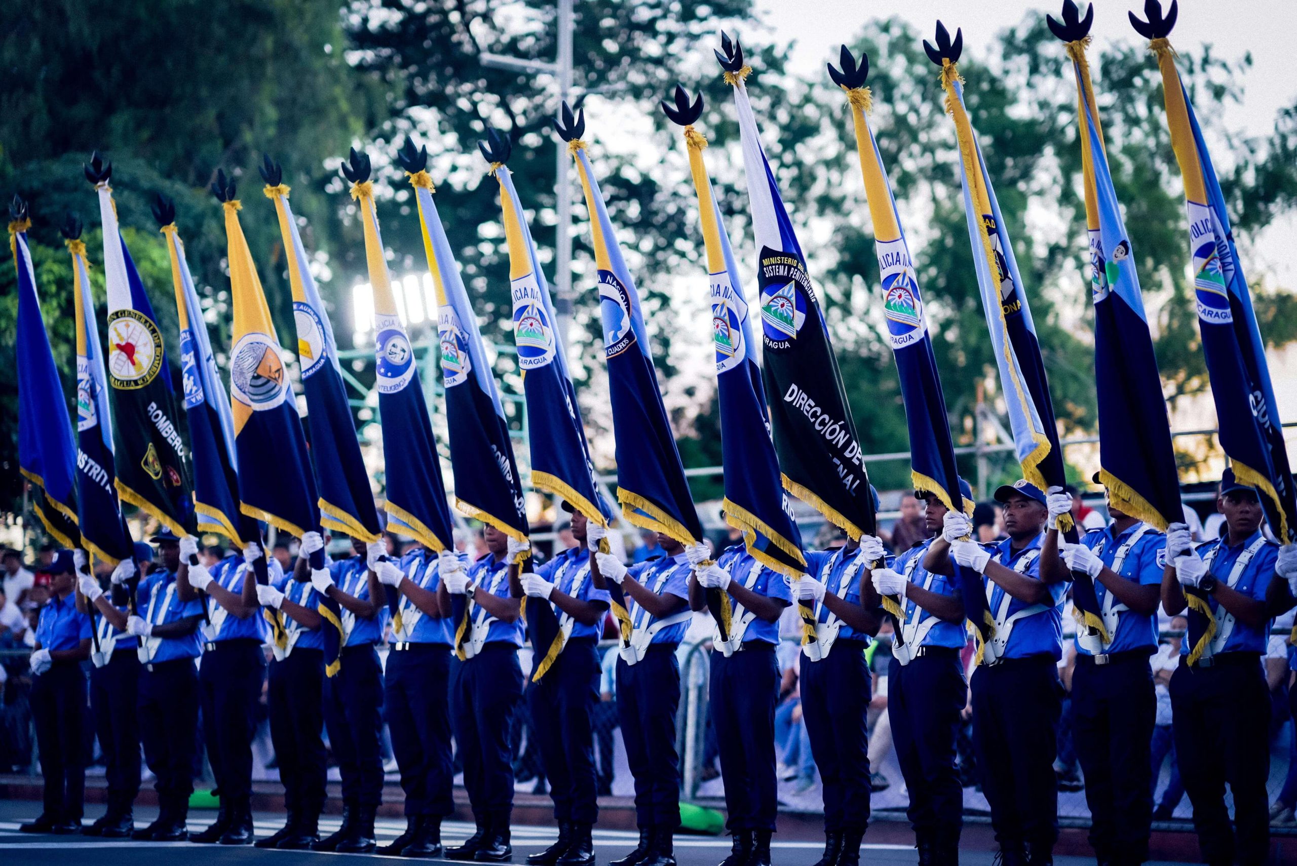 Foto: Desfile del 45 aniversario de la Policía y el MINT, encabezado por el Presidente Daniel Ortega y Vicepresidenta Rosario Murillo / TN8