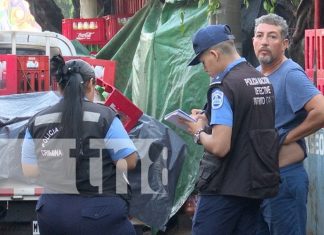 Foto: Cable de alta tensión cae sobre camión en Managua / TN8