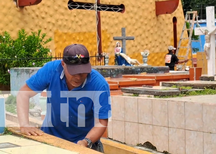 Foto: Limpieza en el cementerio de Jinotepe, Carazo / TN8