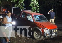 Foto: Fuerte choque entre microbús y camionetas en Carazo / TN8