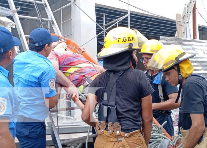 Foto: Accidente de un trabajador que cayó de un edificio en Managua / TN8