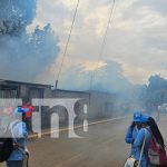 Foto: Fumigación en el barrio Hialeah, Managua / TN8