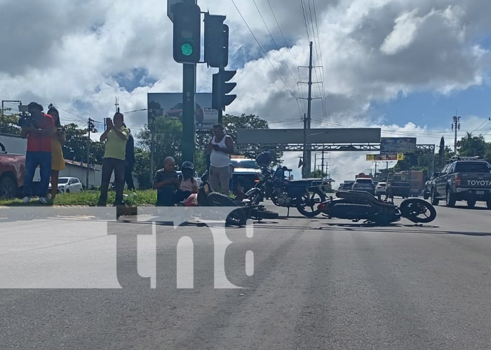 Foto: Accidente de tránsito en sector de Las Colinas, Managua / TN8