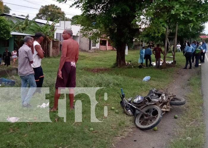 Foto: Mortal accidente en Rivas con una moto y una rastra / TN8