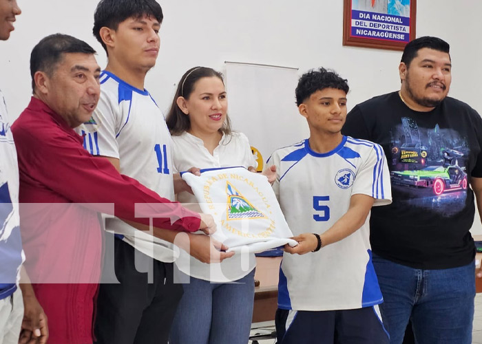 Foto: Abanderamiento de la selección nacional de balonmano en Nicaragua / TN8