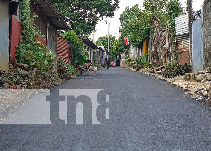 Foto: Mejores calles en el barrio Sol de Libertad, Managua / TN8