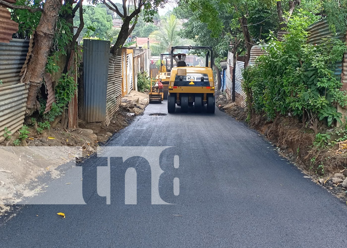 Foto: Mejores calles en el barrio Sol de Libertad, Managua / TN8