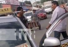 Foto: Pleito de taxistas en el Mercado Oriental, popular mercado en Managua, Nicaragua / TN8