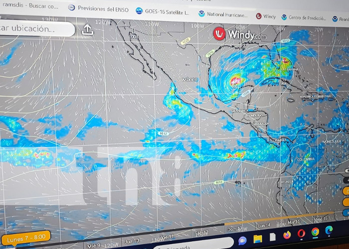 Foto: Pronóstico de lluvias para esta semana en Nicaragua / TN8