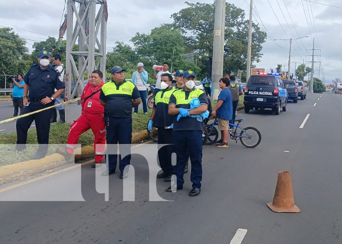 Foto: Muerte insólita por una descarga eléctrica en la Carretera a Masaya / TN8