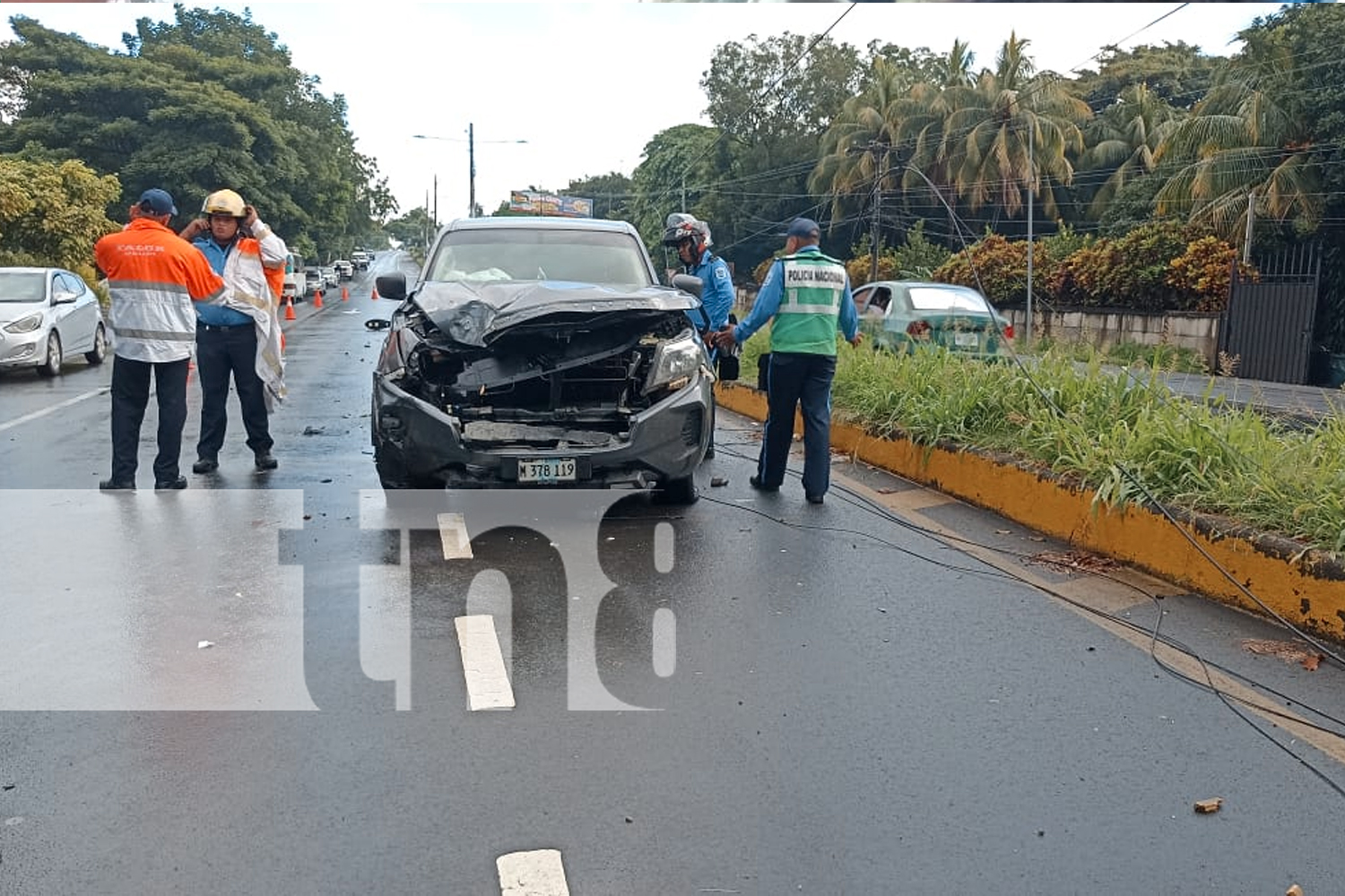 Foto: Accidente de tránsito en Masaya-Managua deja serios daños en vehículo/ TN8