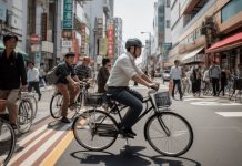 Foto: Nueva ley en Japón: uso de móviles en bicicletas sancionado con hasta seis meses de cárcel