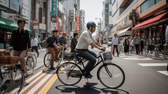 Foto: Nueva ley en Japón: uso de móviles en bicicletas sancionado con hasta seis meses de cárcel