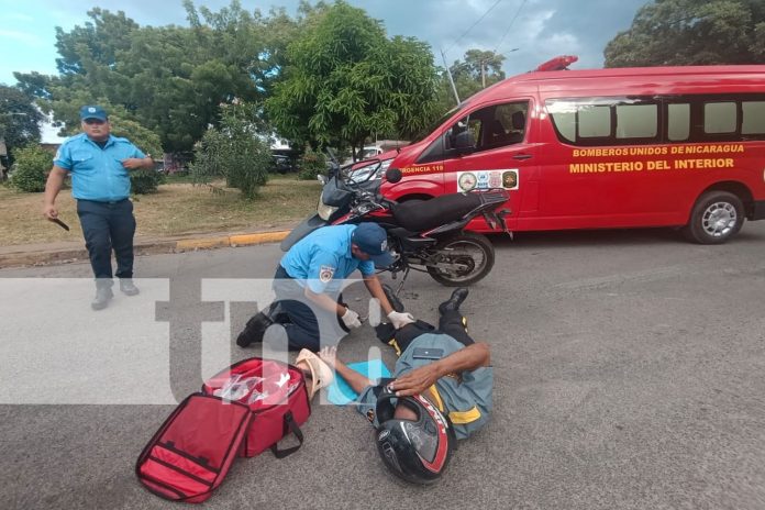 Foto: Irrespeto a las señales de tránsito deja otro motociclista lesionado en Managua/TN8