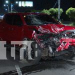 Foto: Aparatoso accidente en la pista suburbana de Managua /TN8