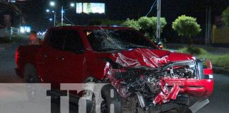 Foto: Aparatoso accidente en la pista suburbana de Managua /TN8