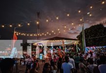 Foto: Encendido de luces navideñas en el parque municipal Rubén Darío de Bilwi/TN8