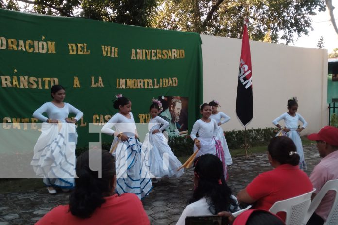 Foto: La militancia sandinista en Nandaime rinde homenaje al líder de la Revolución Cubana, Fidel Castro, recordando su legado de justicia/TN8