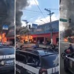 Foto: Explosión en Sao Paulo tras incendio de autobús contra poste eléctrico