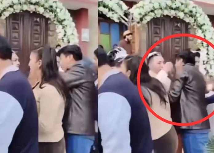 Foto: Beso inesperado en boda /cortesía