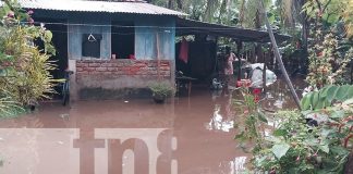 Foto: fuertes lluvias que han caído en el departamento de Rivas/TN8