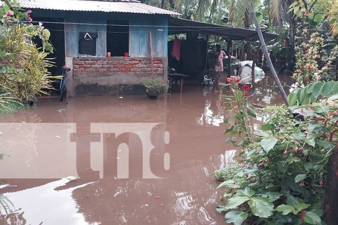 Foto: fuertes lluvias que han caído en el departamento de Rivas/TN8