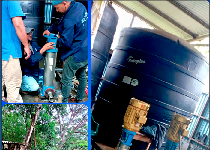 Foto: Restablecimiento del servicio de agua en San Jerónimo, Teustepe/ Cortesía