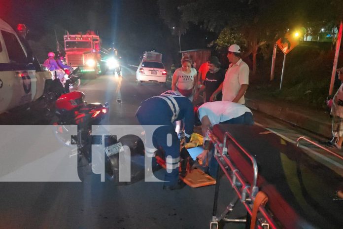 Foto: Accidente de tránsito deja a motociclista con severas lesiones en Juigalpa, Chontales/TN8