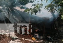 Foto: incendio en el reparto José Napoleón García de Nandasmo/TN8