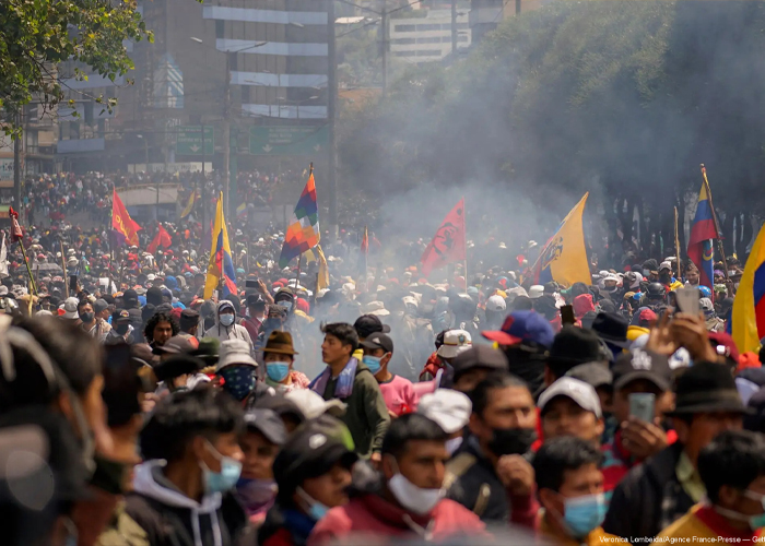 Foto: Protestas en Ecuador /cortesía 