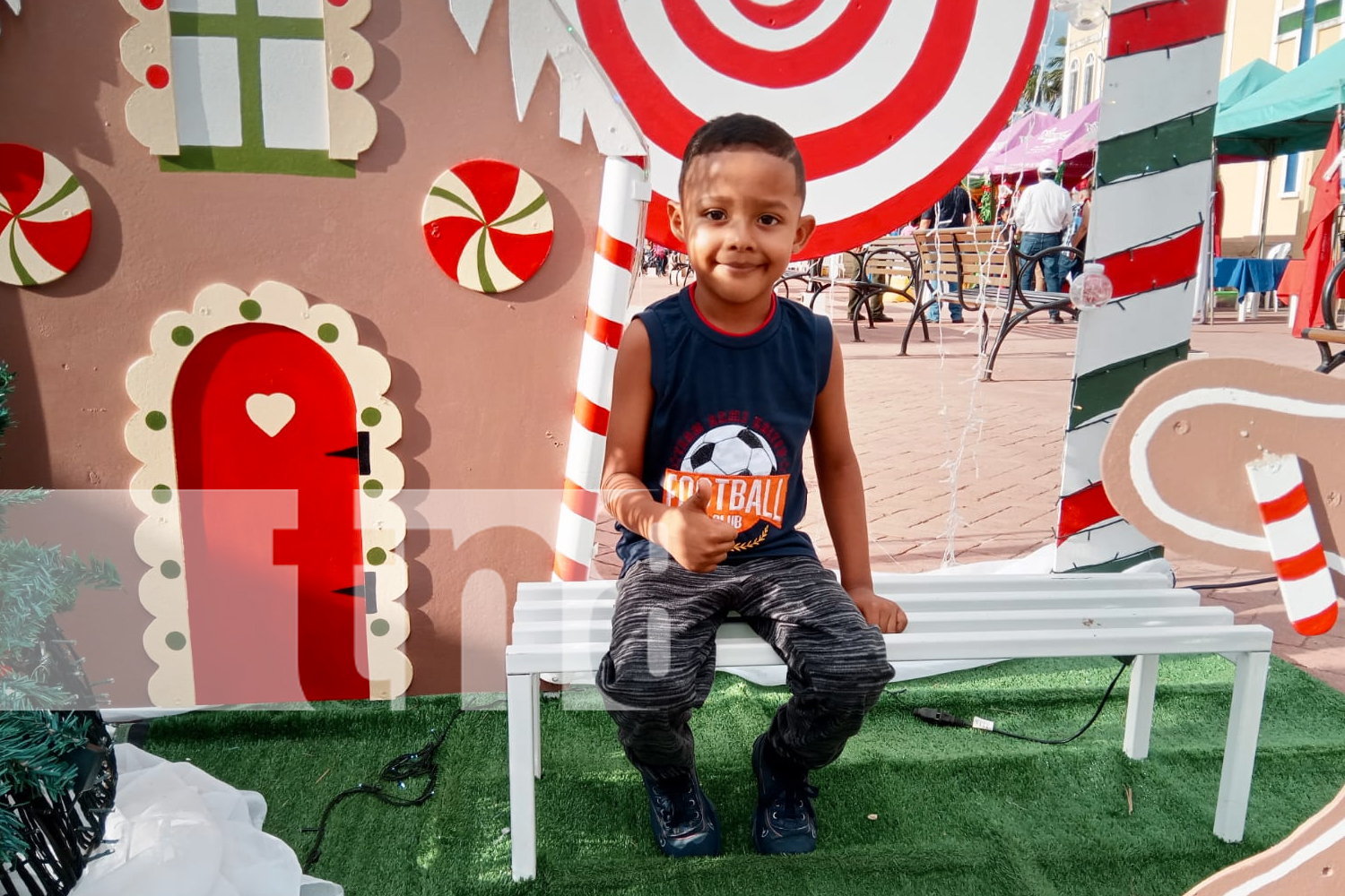 Foto: Imponente luce el parque de Potosí, Rivas, con altar a la Purísima y ambientes navideños/TN8