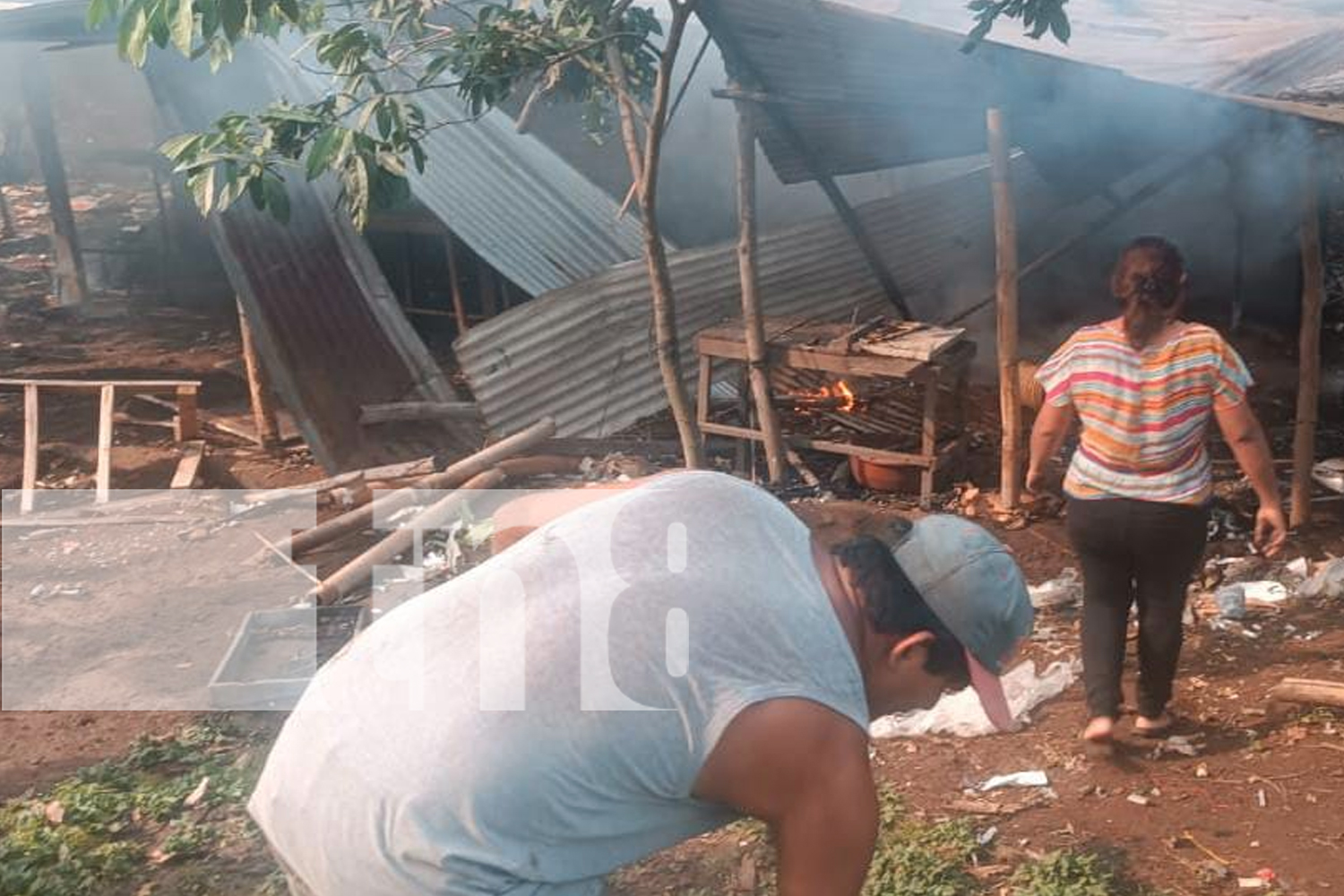 Foto: incendio en el reparto José Napoleón García de Nandasmo/TN8