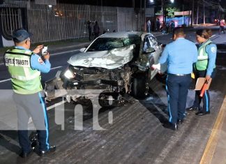 Foto:Dos fallecidos en brutal accidente de tránsito en Carretera Norte/TN8