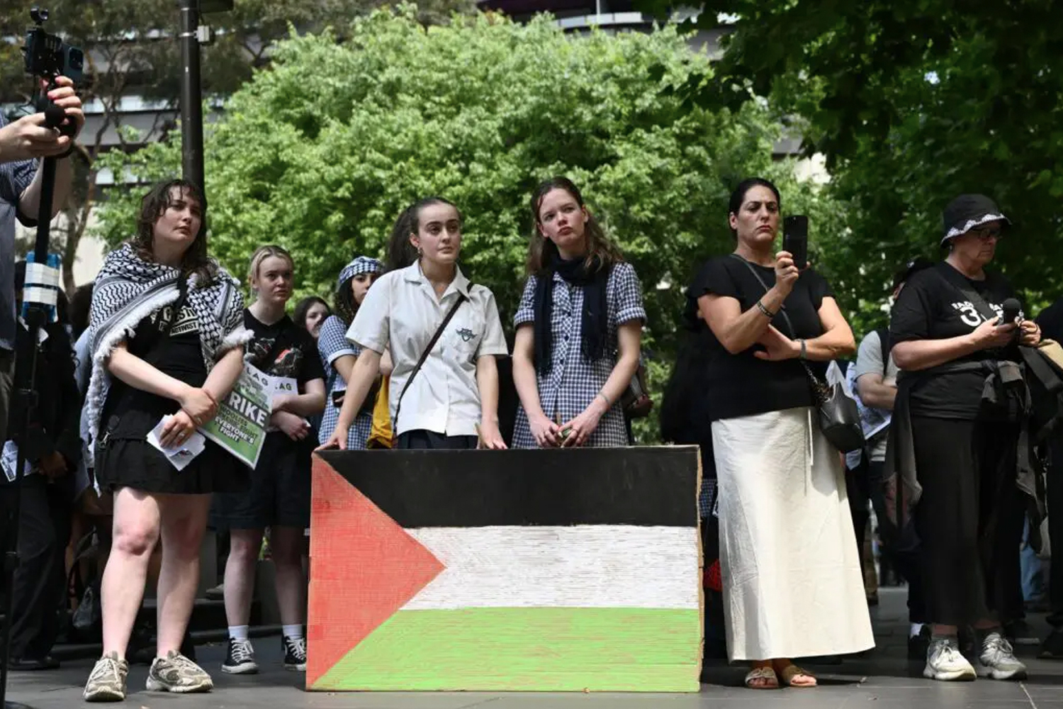 Foto: Manifestantes de Australia rechazan el genocidio israelí /cortesía