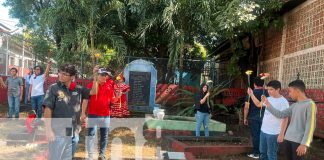 Foto: La juventud Sandinista conmemora a los héroes y mártires del cementerio Nicarao/TN8