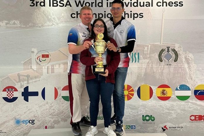 Foto Bárbara Palacios se titula campeona mundial de ajedrez para invidentes /Cortesía