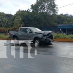 Foto: Accidente de tránsito en Masaya-Managua deja serios daños en vehículo/ TN8