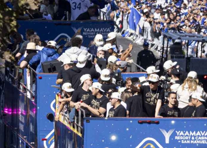 Dodgers celebran el título de la Serie Mundial