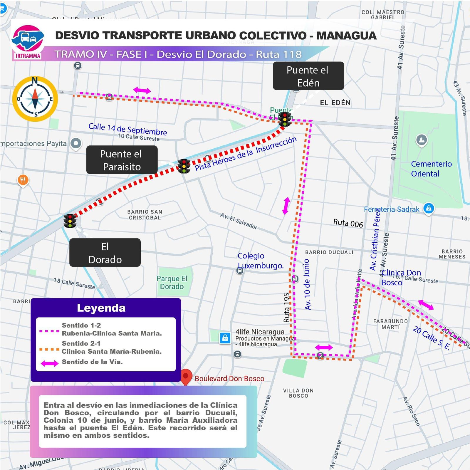 Foto: Nuevos desvíos en Managua 