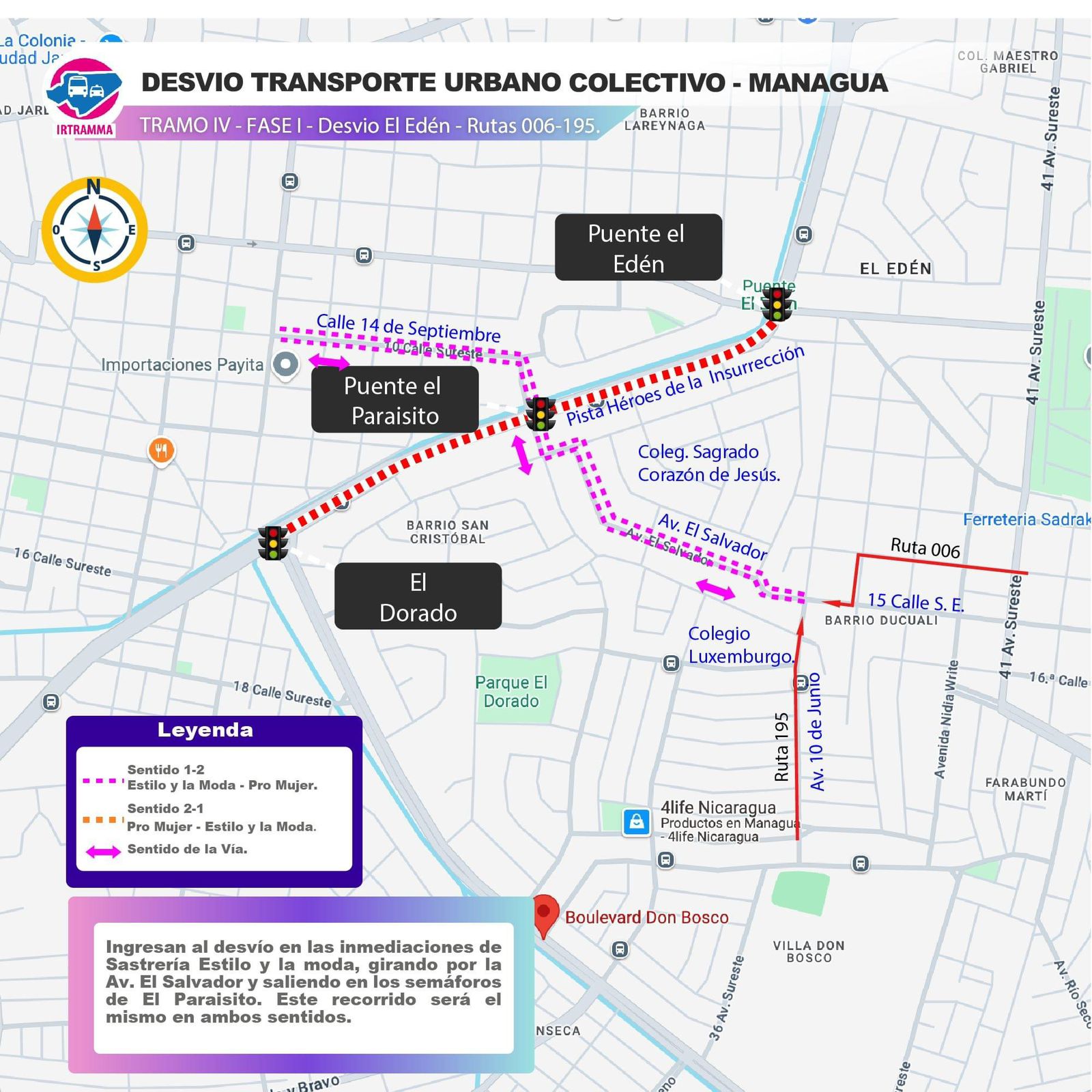 Foto: Nuevos desvíos en Managua 