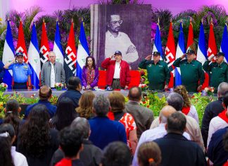 Foto: Presidente Daniel Ortega en acto por el 48 aniversario del paso a la inmortalidad de Carlos Fonseca / TN8