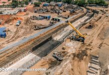 Foto: Construcción de la Pista Héroes de la Insurrección, en Managua