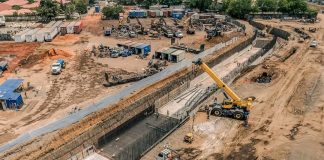 Foto: Construcción de la Pista Héroes de la Insurrección, en Managua